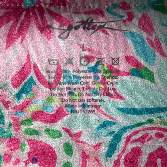 Lulu-B Colorful Paisley Mini Skort Pink and Green - Picture 5 of 7